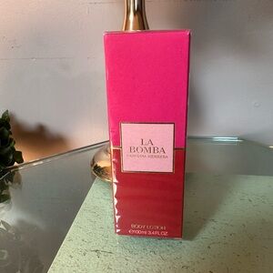 Carolina Herrera La Bomba Lotion - Hot Pink and Red Packaging